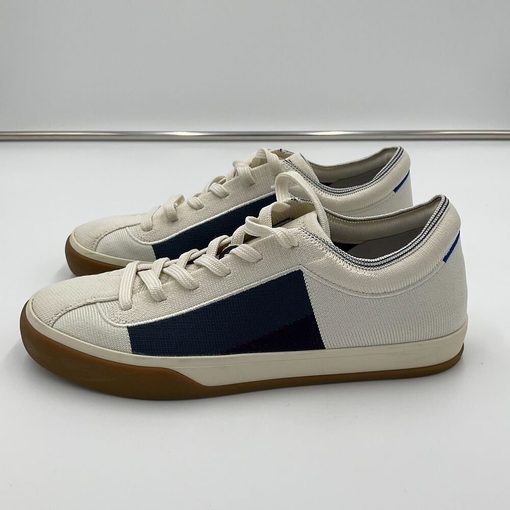 Rothys Lace Up Sneakers Blue Blackberry‎ Color Block Shoes Womens Size 8 EUC